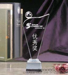 深圳禮品廠家 定制專(zhuān)屬活動(dòng)比賽水晶獎(jiǎng)杯擺件